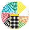 Packungsabbildung mit Etikettenbogen: Avery Zweckform Markierungspunkte, Artikel:  59999, Format: ⌀ 12 mm Inhalt: 2.160 Markierungspunkte / 40 Bögen, 54 Markierungspunkte/Bogen