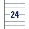 Stanzzeichnung Einzelbogen A4, Artikel: 6173, Universal-Etiketten, Format: 70 x 37 mm, 24 Etiketten/Bogen
