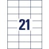Stanzzeichnung Einzelbogen A4, Artikel: 6174, Universal-Etiketten, Format: 70 x 42,3 mm, 21 Etiketten/Bogen