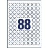 Stanzzeichnung Einzelbogen A4, Artikel: 6222REV-10, Runde Etiketten, ablösbar, Format: ⌀ 20 mm, 88 Etiketten/Bogen