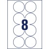 Stanzzeichnung Einzelbogen A4, Artikel: 6228-10, Runde Etiketten, Format: ⌀ 69 mm, 8 Etiketten/Bogen