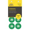 Packungsabbildung: Avery Zweckform Non A4 Prüfplaketten, Artikel:  6945-2026, Format: ⌀ 20 mm, Inhalt: 120 Prüfplaketten / 8 Bögen, 15 Prüfplaketten/Bogen