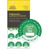 Packungsabbildung mit Prüfplakette: Avery Zweckform Prüfplaketten, Artikel:  6983-2026, Format: ⌀ 20 mm, Inhalt: 120 Prüfplaketten / 8 Bögen, 15 Prüfplaketten/Bogen