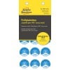 Packungsabbildung: Avery Zweckform Non A4 Prüfplaketten, Artikel:  6985-2025, Format: ⌀ 20 mm, Inhalt: 120 Prüfplaketten / 8 Bögen, 15 Prüfplaketten/Bogen