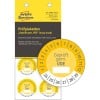 Packungsabbildung mit Prüfplakette: Avery Zweckform Prüfplaketten, Artikel:  6986-2024, Format: ⌀ 30 mm, Inhalt: 80 Prüfplaketten / 10 Bögen, 8 Prüfplaketten/Bogen