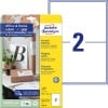 Packungsabbildung mit Etikettenbogen: Avery Zweckform Versand-Etiketten, Home Office, Kleinpackung, Artikel:  7168-10, Format: 199,6 x 143,5 mm, Druckereignung: Inkjet,Laser s/w,Farblaser, Inhalt: 20 Etiketten / 10 Bögen, 2 Etiketten/Bogen