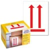 Packungsabbildung mit Etikettenrolle: Avery Zweckform Symbol Warn-Etiketten, Artikel:  7250, Format: 74 x 100 mm, Inhalt: 1 Etiketten / 1 Rolle,  Etiketten/Rolle