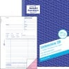 Produktabbildung mit Formularvorschau: Avery Zweckform, Artikel: 726, Lieferscheine mit Empfangsschein, 148 x 210 mm, A5, 2 x 50 Blatt/Buch
