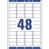 Stanzzeichnung Einzelbogen A4, Artikel: 7636-10, Adress-Etiketten, Home Office, Kleinpackung, Format: 45,7 x 21,2 mm, 48 Etiketten/Bogen