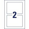 Stanzzeichnung Einzelbogen A4, Artikel: 8002-5, Träger-Etiketten, Format: 160 x 120 mm, 2 Etiketten/Bogen