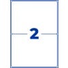 Stanzzeichnung Einzelbogen A4, Artikel: 8018-300, Versand-Etiketten, Format: 199,6 x 143,5 mm, 2 Etiketten/Bogen
