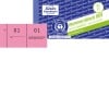 Produktabbildung mit Formularvorschau: Avery Zweckform, Artikel: 869-10-3, Nummernblock, 105 x 53 mm, Kleinpackung, 1000 Nummern/Block, 10 Blöcke/Stück