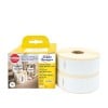 Packungsabbildung mit Etikettenrolle: Avery Zweckform Rollen-Etiketten, Artikel:  A1933081, Format: 25 x 89 mm, Druckereignung: Thermodirekt-Drucker,Dymo LabelWriter* 300-Serie, 400-Serie, 450-Serie, 4XL, Wireless, Inhalt: 700 Etiketten / 2 Rollen, 350 Etiketten/Rolle