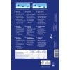 Das Bild zeigt eine Packung mit Premium-Fotopapier mit Spezifikationen und Tipps für optimales Drucken. Es enthält Informationen in mehreren Sprachen über die Qualität und Eigenschaften des Papiers, wie sofortiges Trocknen und hochauflösende Druckfähigkeiten.