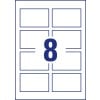 Stanzzeichnung Einzelbogen A4, Artikel: C32028-10, Premium Visitenkarten, Format: 85 x 54 mm, 8 Karten/Bogen