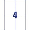 Stanzzeichnung Einzelbogen A4, Artikel: C32252-25, Bedruckbare Karten, Format: 148 x 105 mm, 4 Karten/Bogen