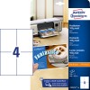 Packungsabbildung mit Kartenbogen: Avery Zweckform Bedruckbare Karten, Artikel:  C32252-25, Format: 148 x 105 mm, Druckereignung: Inkjet,Farblaser,Laser s/w,Kopierer, Inhalt: 100 Karten / 25 Blatt, 4 Karten/Bogen