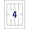 Stanzzeichnung Einzelbogen A4, Artikel: C32253-25, Tischkarten, Format: 110 x 40 mm, 4 Karten/Bogen