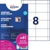 Avery-Verpackung für Ausweishüllen aus Karton mit Musterausweis und großer Nummer 8?