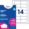 Avery-Namensschild-Einschübe, Packung mit Etikettenblatt und großer Nummer 14?