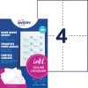 Avery Namensschild-Einlagenpaket mit Beispiel-Namensschildbogen und großer Grafik der Zahl 4?