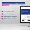 Werbegrafik für den Avery Online-Designer mit Schritten und einem Computerbildschirm?