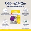 Das Bild zeigt eine Packung universeller Rollenetiketten von Avery Zweckform, die die Kompatibilität mit Dymo Labelwriter, eine Geld-zurück-Garantie, Markenqualität zum Sparpreis und nachhaltiges Papier hervorheben.