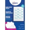 Avery Namensschild-Einlagen-Verpackung mit Muster-Namensschildbogen und mehrsprachigem Text?