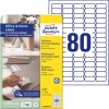Packungsabbildung mit Etikettenbogen: Avery Zweckform Etiketten, ablösbar, Home Office, Kleinpackung, Artikel:  L4732REV-10, Format: 35,6 x 16,9 mm, Druckereignung: Inkjet,Laser s/w,Farblaser, Inhalt: 800 Etiketten / 10 Bögen, 80 Etiketten/Bogen