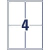 Stanzzeichnung Einzelbogen A4, Artikel: L4733REV-25, Universal-Etiketten, ablösbar, Format: 99,1 x 139 mm, 4 Etiketten/Bogen