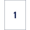 Stanzzeichnung Einzelbogen A4, Artikel: L4735REV-25, Universal-Etiketten, ablösbar, Format: 210 x 297 mm, 1 Etiketten/Bogen