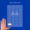 A4-Blattdiagramm mit einem Raster aus rechteckigen Beschriftungen und einer Hand unten links?