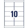 Stanzzeichnung Einzelbogen A4, Artikel: L4744REV-10, Etiketten, ablösbar, Home Office, Kleinpackung, Format: 96 x 50,8 mm, 10 Etiketten/Bogen