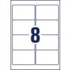 Stanzzeichnung Einzelbogen A4, Artikel: L4745REV-25, Universal-Etiketten, ablösbar, Format: 96 x 63,5 mm, 8 Etiketten/Bogen