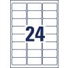 Stanzzeichnung Einzelbogen A4, Artikel: L4773-20, Wetterfeste Folien-Etiketten, Format: 63,5 x 33,9 mm, 24 Etiketten/Bogen
