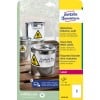 Packungsabbildung: Avery Zweckform Wetterfeste Folien-Etiketten für Laserdrucker, Artikel:  L4775-20, Format: 210 x 297 mm, Druckereignung: Laser s/w,Farblaser, Inhalt: 20 Etiketten / 20 Bögen, 1 Etiketten/Bogen
