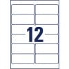 Stanzzeichnung Einzelbogen A4, Artikel: L4776-20, Wetterfeste Folien-Etiketten, Format: 99,1 x 42,3 mm, 12 Etiketten/Bogen
