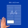 Hand neben einem A4-Blatt-Mockup mit einem 99,1 × 42,3 mm Etikett und rechteckigem Aufkleber-Layout?