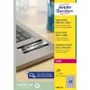Packungsabbildung: Avery Zweckform Silberne Typenschild-Etiketten, Artikel:  L6009-100, Format: 45,7 x 21,2 mm, Druckereignung: Laser s/w, Inhalt: 4.800 Etiketten / 100 Bögen, 48 Etiketten/Bogen