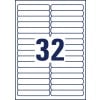 Stanzzeichnung Einzelbogen A4, Artikel: L6031REV-25, Universal-Etiketten, ablösbar, Format: 96 x 16,9 mm, 32 Etiketten/Bogen