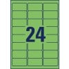 Stanzzeichnung Einzelbogen A4, Artikel: L6033-20, Farbige Etiketten, ablösbar, Format: 63,5 x 33,9 mm, 24 Etiketten/Bogen