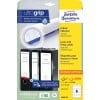 Packungsabbildung: Avery Zweckform Ordner-Etiketten, Artikel:  L6060-25, Format: 34 x 192 mm, Druckereignung: Inkjet,Laser s/w,Farblaser, Inhalt: 240 Etiketten / 30 Bögen, 8 Etiketten/Bogen
