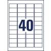 Stanzzeichnung Einzelbogen A4, Artikel: L6140-20, Kraftkleber-Etiketten, Format: 45,7 x 25,4 mm, 40 Etiketten/Bogen
