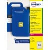 Zwei blaue Plastikkanister neben einer gelben Produktetiketten-Tafel?