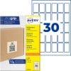 Avery-Mehrzwecketikettenpackung mit 30 kleinen rechteckigen Etiketten und Verpackung?