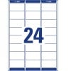 Stanzzeichnung Einzelbogen A4, Artikel: L7159-100, Adress-Etiketten, Format: 63,5 x 33,9 mm, 24 Etiketten/Bogen