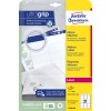 Packungsabbildung: Avery Zweckform Weiße Adress-Etiketten für Laserdrucker, Artikel:  L7160-40, Format: 63,5 x 38,1 mm, Druckereignung: Laser s/w,Farblaser, Inhalt: 840 Etiketten / 40 Bögen, 21 Etiketten/Bogen