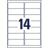 Stanzzeichnung Einzelbogen A4, Artikel: L7563-25, Adress-Etiketten, Format: 99,1 x 38,1 mm, 14 Etiketten/Bogen
