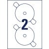 Stanzzeichnung Einzelbogen A4, Artikel: L7760-25, CD-Etiketten SuperSize, Format: ⌀ 117 mm, 2 Etiketten/Bogen
