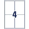 Stanzzeichnung Einzelbogen A4, Artikel: L7786-25, Transparente Etiketten, Format: 99,1 x 139 mm, 4 Etiketten/Bogen